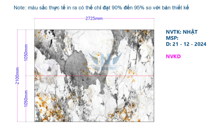 thiết kế tranh tráng gương vân đá