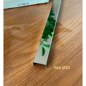 Nẹp Inox U20 Trắng Gương 