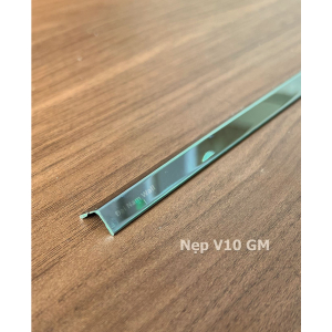 Nẹp Inox V10 Gấp Mép Trắng Gương 