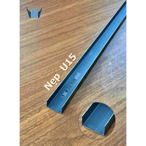 Nẹp Inox U15 Đen Gương 