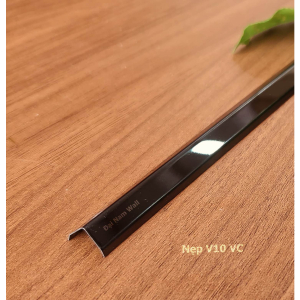 Nẹp Inox V10 Vát Cạnh Đen Gương 
