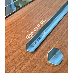 Nẹp Inox V10 Vát Cạnh Trắng Gương