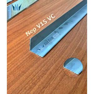 Nẹp Inox V15 Vát Cạnh Trắng Gương