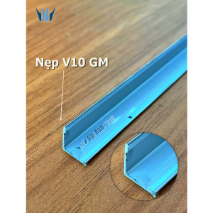 Nẹp Inox V10 Gấp Mép Trắng Gương 
