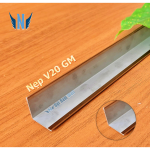 Nẹp Inox V25 Gấp Mép Hồng Gương