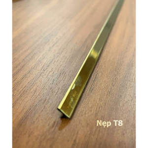 Nẹp Inox T8 Vàng Gương 
