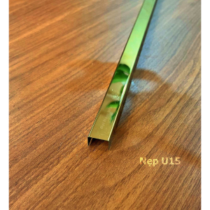 Nẹp Inox U15 Vàng Gương 