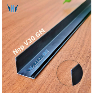Nẹp Inox V20 Gấp Mép Đen Gương