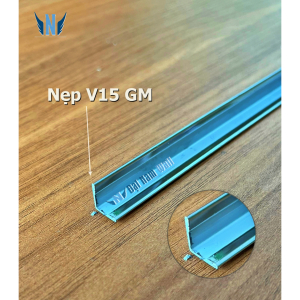 Nẹp Inox V15 Gấp Mép Trắng Gương 