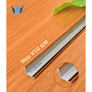 Nẹp Inox V10 Gấp Mép Hồng Gương 