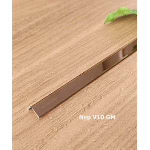 Nẹp Inox V10 Gấp Mép Hồng Gương 