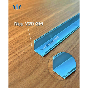 Nẹp Inox V20 Gấp Mép Trắng Gương 