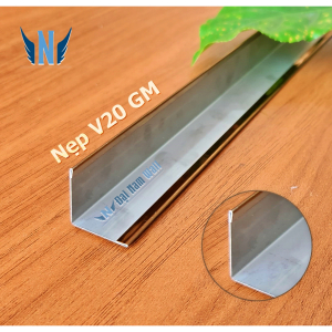 Nẹp Inox V20 Gấp Mép Hồng Gương