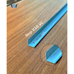Nẹp Inox V10 Vát Cạnh Hồng Gương 