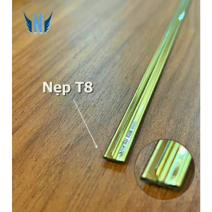 Nẹp Inox T8 Vàng Gương 
