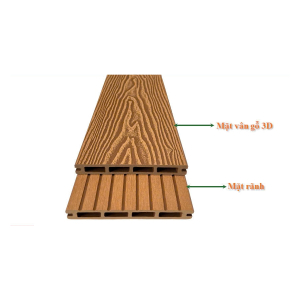 Sàn gỗ nhựa ngoài trời 3D 145×22