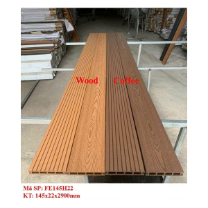 Sàn Nhựa Giả Gỗ Ngoài Trời 2D 145×22