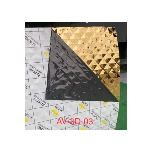 Tấm inox 3D vàng gương – AV3D03