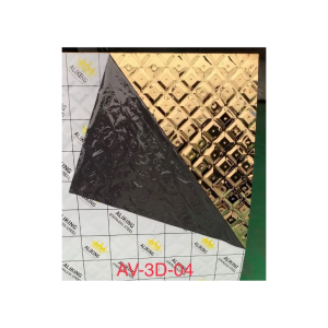 Tấm inox 3D vàng gương – AV3D04