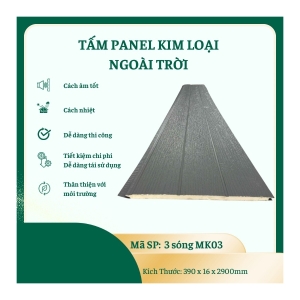Tấm Panel Kim Loại 3 Sóng Ngoài Trời