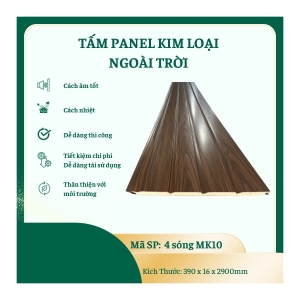 Tấm Panel Kim Loại 4 Sóng Ngoài Trời