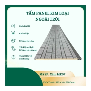 Tấm Panel Kim Loại Xám Ngoài Trời